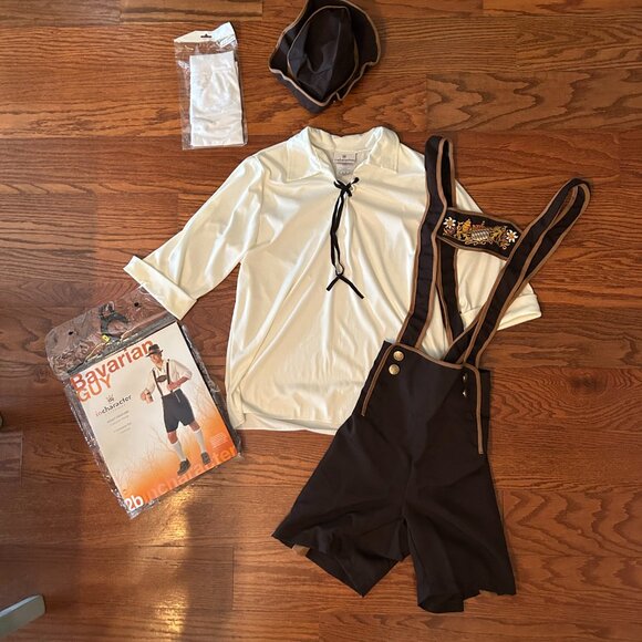 Men's Brown Lederhosen Costume - Picture 14 of 14